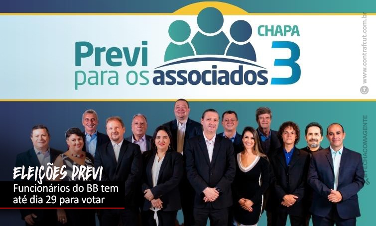 foto dos candidatos da chapa 3 para as eleições previ